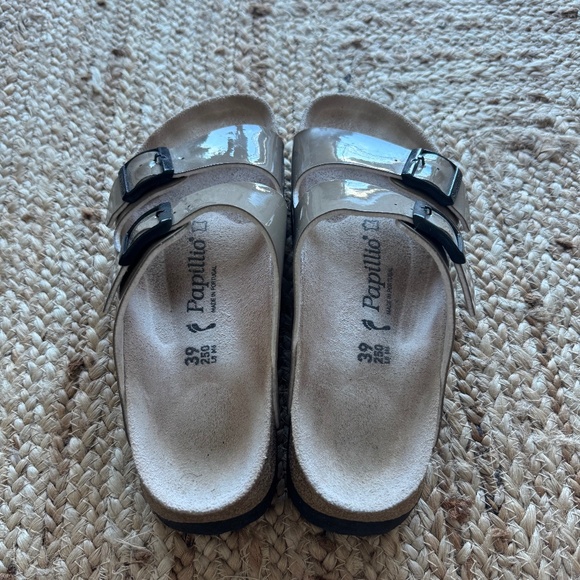 Birkenstock Papillio Arizona Platform Sandals – Patent Beige 🤎 - Picture 6 of 8